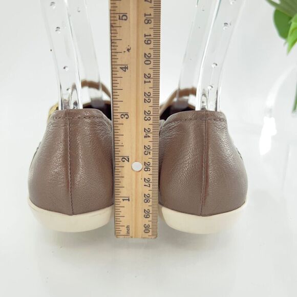 Clarks Helina Amo Women Mary Jane Shoe Size 9 Pewter Leather Loafer Flat Slip On - Picture 4 of 9